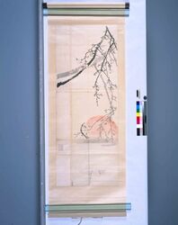 粉本 梅に鶯 / Japanese Plum Flowers and Bush Warbler (Shibata Zeshin's Sketch) image