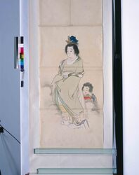 粉本 西王母 / Seiobo (female God) (Shibata Zeshin's Sketch) image