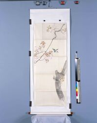 粉本　桜花飛鳥 / Cherry Blossoms and Flying Birds (Shibata Zeshin's Sketch) image
