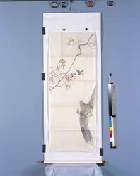 粉本 桜花飛鳥 / Cherry Blossoms and Flying Birds (Shibata Zeshin's Sketch) image