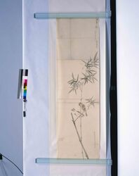 粉本 応挙写 竹に雀 / Reproduction of Okyo's Painting : Bamboo and Sparrows (Shibata Zeshin's Sketch) image