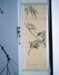 粉本 景文写 粟雀 / Reproduction of Keibun's Painting : Millet and Sparrows (Shibata Zeshin's Sketch) image