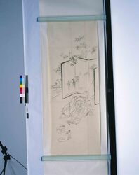 粉本 舌切雀 / Shitakiri Suzume (The Tongue Cut Sparrow) (Shibata Zeshin's Sketch) image