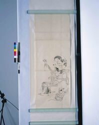 粉本 大黒の米搗き / Daikoku Threshing Rice (Shibata Zeshin's Sketch) image