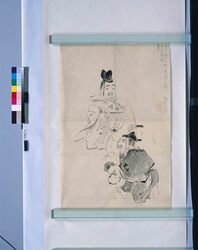 粉本 三河万歳 / Mikawa Manzai (Blessing Performance) (Shibata Zeshin's Sketch) image