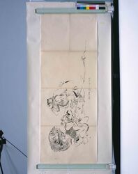 粉本 恵比寿大黒 / Ebisu and Daikoku (Shibata Zeshin's Sketch) image