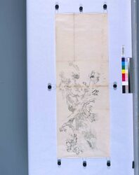 粉本 険崖の童子 / A Child on Steep Cliff (Shibata Zeshin's Sketch) image
