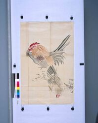 粉本　双鶏 / A Pair of Chickens (Shibata Zeshin's Sketch) image