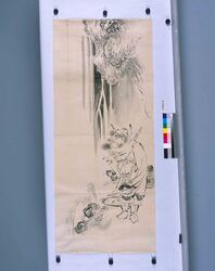 粉本 滝見鍾馗 / Shoki Watching a Waterfall (Shibata Zeshin's Sketch) image