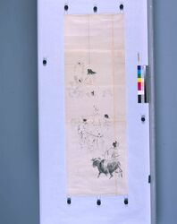 粉本 王朝人物行列 / Procession of a Dynasty Figure (Shibata Zeshin's Sketch) image