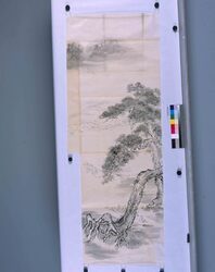 粉本　松下人物 / Persons under Pine Trees (Shibata Zeshin's Sketch) image