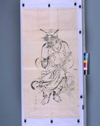 粉本　鍾馗と鬼 / Shoki and Demon (Shibata Zeshin's Sketch) image