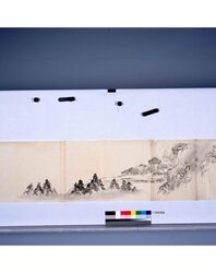 粉本　山村風景 / Mountain Village Landscape (Shibata Zeshin's Sketch) image