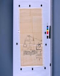 粉本　絵馬売 / Ema (Wooden Wishing Plaque) Selling (Shibata Zeshin's Sketch) image