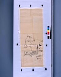 粉本 絵馬売 / Ema (Wooden Wishing Plaque) Selling (Shibata Zeshin's Sketch) image