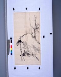 粉本 搗臼覆 / A Pounding Mortar Cover (Shibata Zeshin's Sketch) image