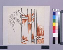 着色墨版 竹 / Colored Black Print: Bamboo (Shibata Zeshin's Block Print, Black Print, Other Prints) image