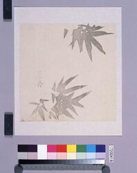 墨版 竹葉 / Black Print: Bamboo Leaves (Shibata Zeshin's Block Print, Black Print, Other Prints) image