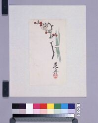 多色刷　梅枝 / Multi-color Print: Japanese Plum Branch (Shibata Zeshin's  Block Print, Black Print, Other Prints) image