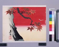 多色刷　楓 / Multi-color Print: A Maple Tree (Shibata Zeshin's  Block Print, Black Print, Other Prints) image