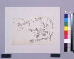 墨版 蒲公英 / Black Print: A Dandelion (Shibata Zeshin's Block Print, Black Print, Other Prints) image