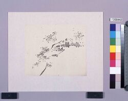 墨版　山家 / Black Print: Mountain House (Shibata Zeshin's  Block Print, Black Print, Other Prints) image