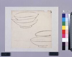 墨版 盃 / Black Print: A Sake Cup (Shibata Zeshin's Block Print, Black Print, Other Prints) image