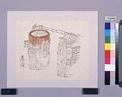 着色墨版 虫売 / Colored Black Print: Insects Seller (Shibata Zeshin's Block Print, Black Print, Other Prints) image