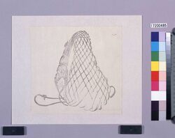 墨版 漁網 / Black Print: Fishing Net (Shibata Zeshin's Block Print, Black Print, Other Prints) image