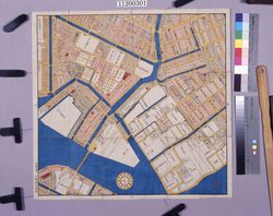 平野屋版 江戸切絵図 日本橋南北浜町八町堀辺図 / Hiranoya Edition Edo Detailed Pictorial Map: Nihombashi Namboku,　Hamacho, and　Hatchobori Area Map image