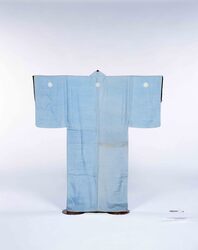 浅葱葵紋小袖 / Kosode Kimono with Hollyhock Crest, Pale Blue (Called "Asagi" Color) image
