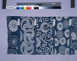 型染見本反物 / Stencil Dyeing Sample Cloth for Kimono image