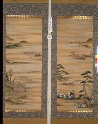 十二ケ月月次風俗図 刈田鹿 十月 / Customs throughout the Twelve Months: October, Deers in the Harvested Paddy Fields image