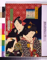 江戸の花(役者絵帖) ー 喜の字つくしきよもと / The Flowers of Edo (A Collection of Actors' Portraits) : No. 7, a Collection of Pictures with the Letter Ki, Kiyomoto image