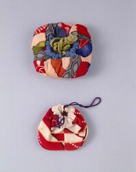 巾着 緑の紐 / Drawstring Pouch, Green String image