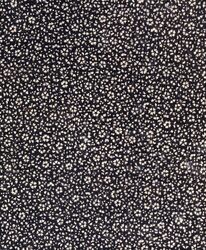 江戸小紋地着物他一括資料 裂 黒綿地小花霰文 / Collection of Edo Komon Kimono and Other Materials, Fabric Scrap, Small Floral Arare Pattern on Black Cotton image