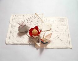 おもちゃ巾着型紙 おりづる / Toy Drawstring Pouch Pattern Paper, Paper Crane image