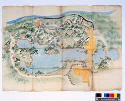 鳥取城下東館池田家下屋敷絵図 / Document of Samurai Class Related to Blue Prints image