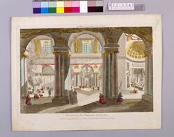 眼鏡絵 古代ギリシャ神殿の内部 / Perspective Peep Show Picture: Interior of Ancient Greek Temple image