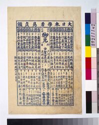 大日本学者見立鑑 / Parody Ranking List of Scholars of Great Japan image