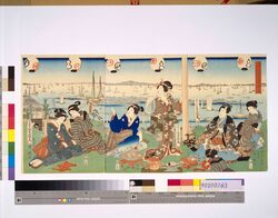  / Famous Places in Edo: View Over the Breakwater at Tsukiji image