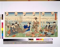/ Famous Places in Edo: View Over the Breakwater at Tsukiji image