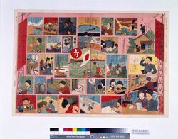 ラヂオ双六(『子供の科学』3巻1号付録) / Radio Sugoroku Board (Supplement to “Kodomo no Kagaku” Volume 3 No. 1) image