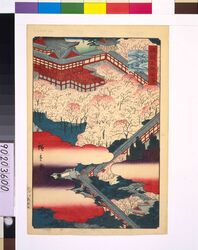 諸国名所百景 大和長谷寺 / One Hundred Views of Famous Places in the Provinces: Hasedera Temple, Yamato image
