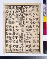 文政大火角力取組番付 / Sumō Banzuke (Rankings) in 1829 image