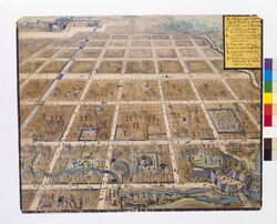 1657年3月4日火事にあった江d戸市街の図(明暦大火罹災市街の図) / Map of the City of Edo Ravaged by Fire on March 4, 1657 (Map of the City Affected by the Great Fire of Meireki) image