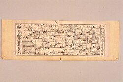 従馬喰町江都見物名所方角畧絵図 / Simplified Map of Famous Sightseeing Views of Bakurochō in Edo image