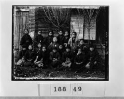 教師と生徒集合記念写真 / Commemorative Group Photograph of Teacher and Students image