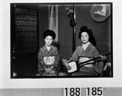 三味線を引く芸者 / Geisha Playing the Shamisen image