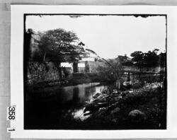 旧江戸城写真ガラス原板　 一ッ橋門(外側) / Edo Castle: Hitotsubashimon Gate (outer side) image